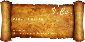 Viski Csilla névjegykártya